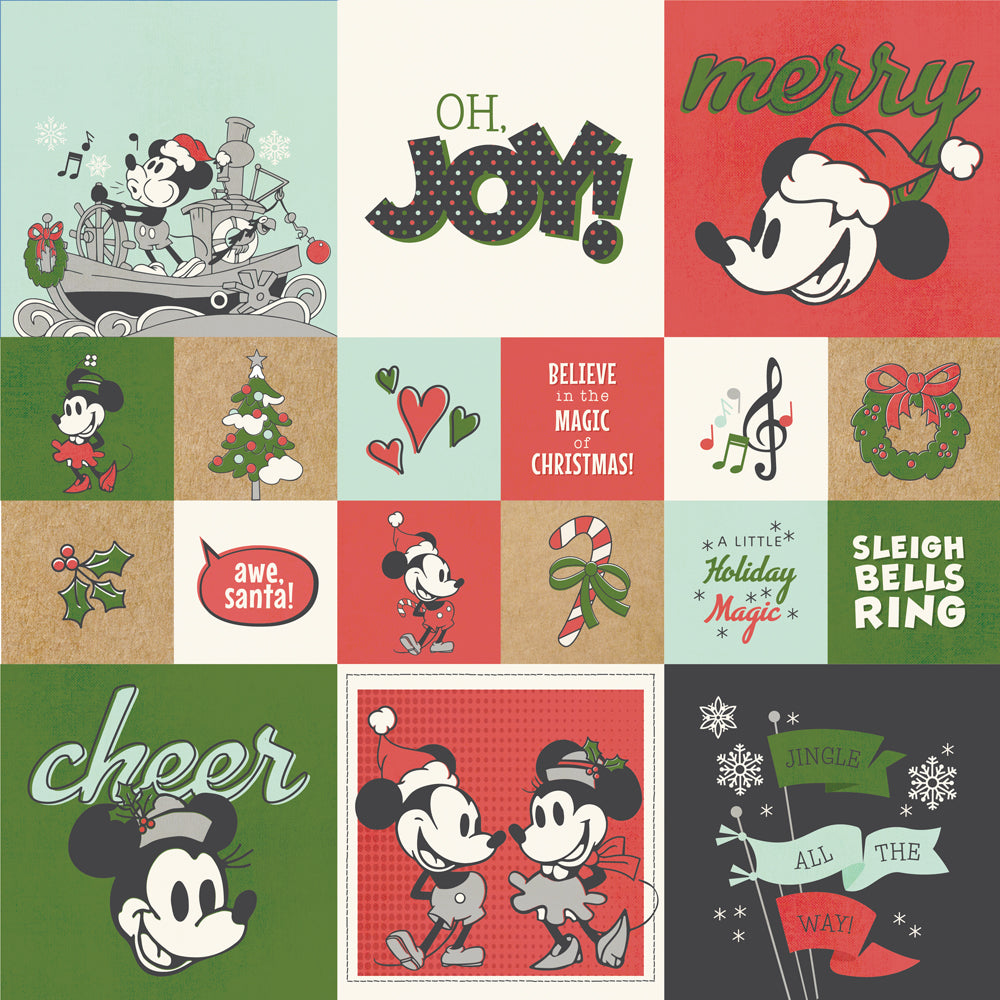 Say Cheese Classic Mouse Christmas 2x2/4x4 Elements- 25 pack
