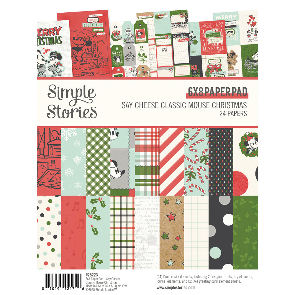Say Cheese Classic Mouse Christmas 6X8 Pad