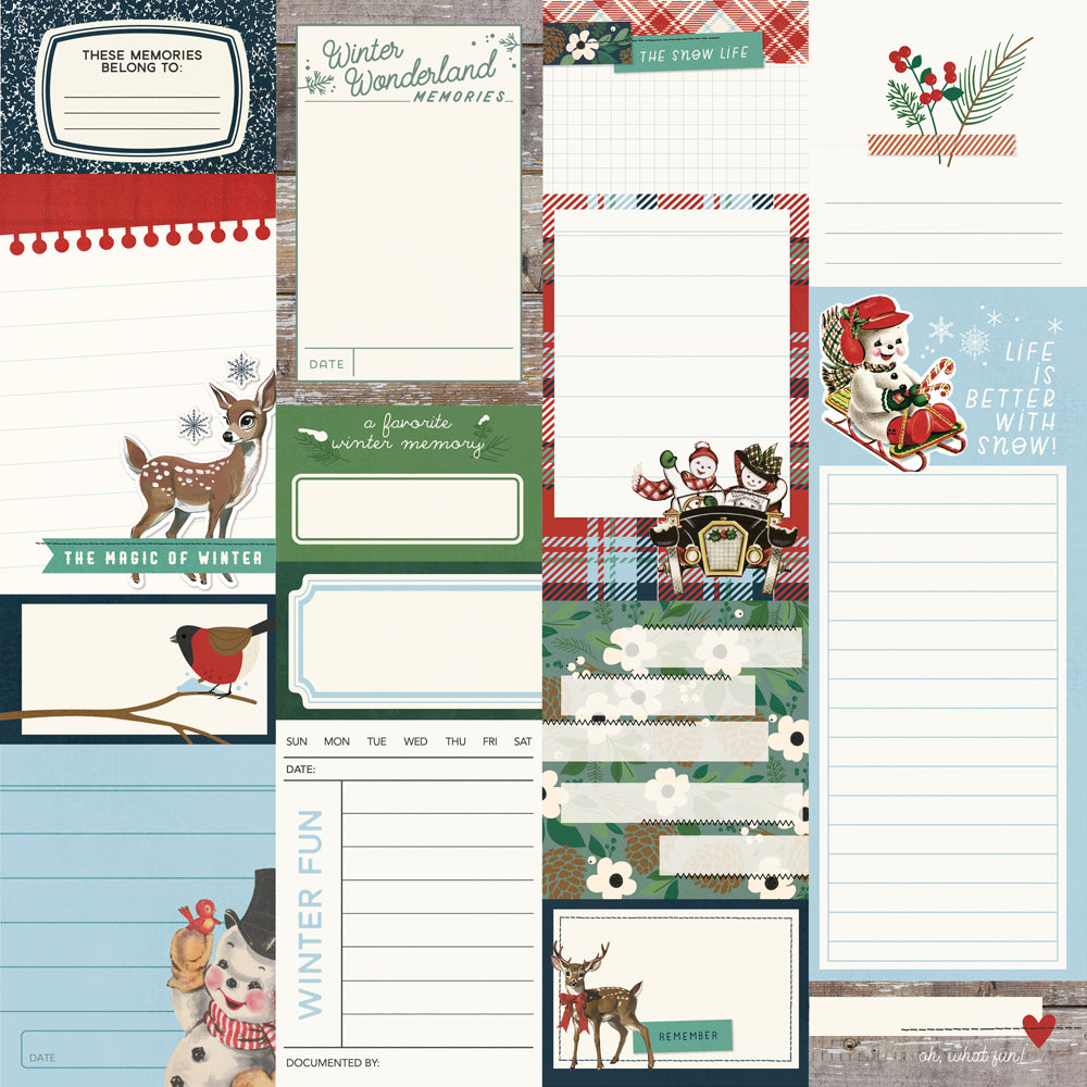 Simple Vintage Flannel Season Journal Elements - 25 pack