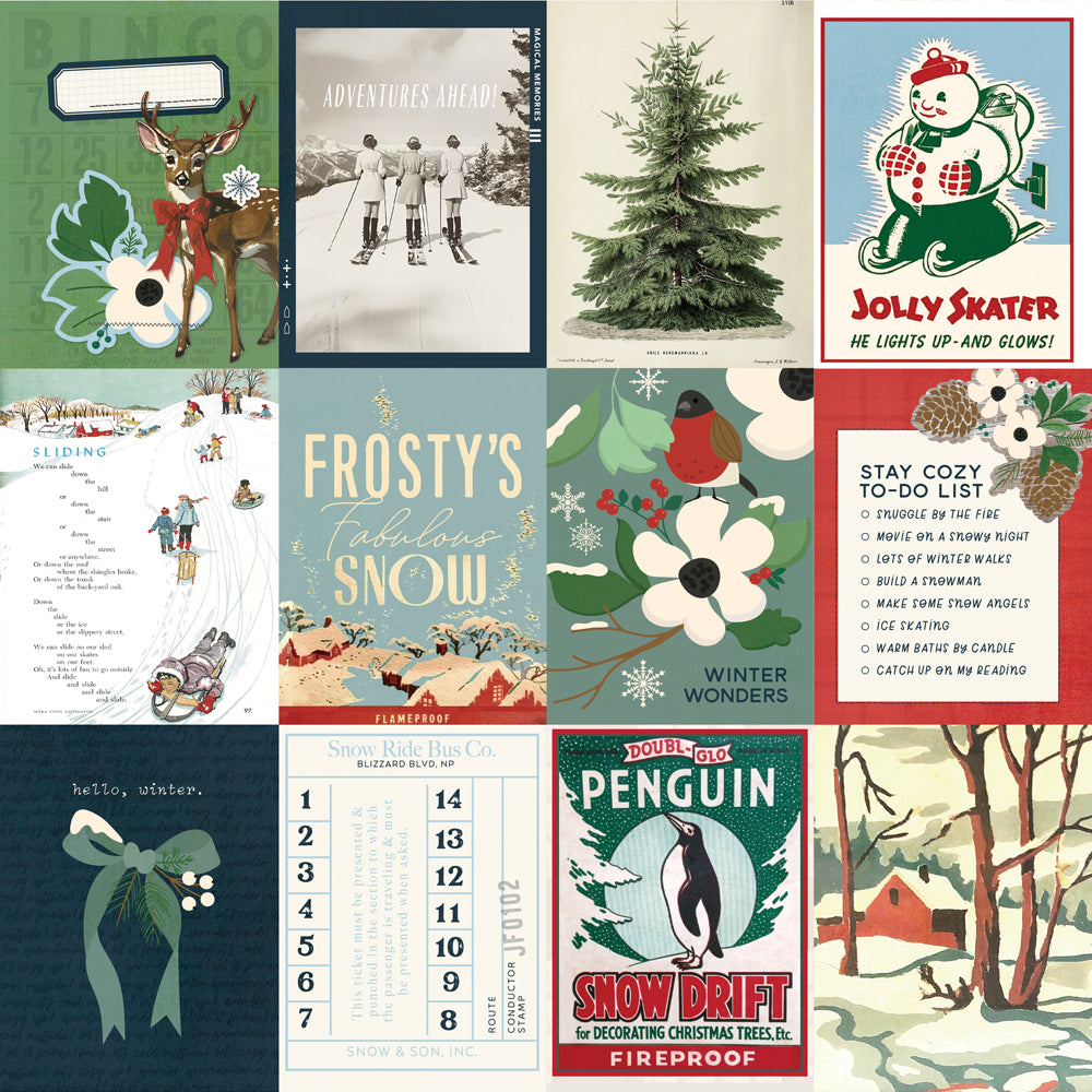 Simple Vintage Flannel Season 3x4 Elements - 25 pack