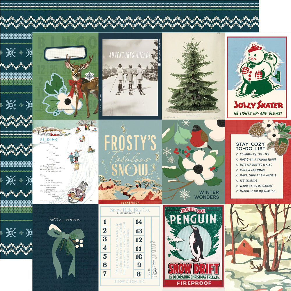 Simple Vintage Flannel Season 3x4 Elements - 25 pack
