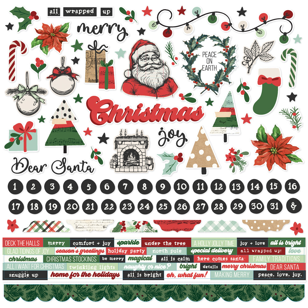 All Wrapped Up Cardstock Stickers - 12 pack