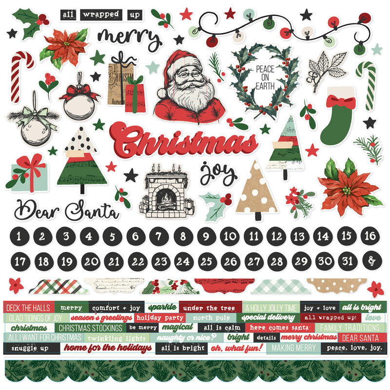 All Wrapped Up Cardstock Stickers - 12 pack