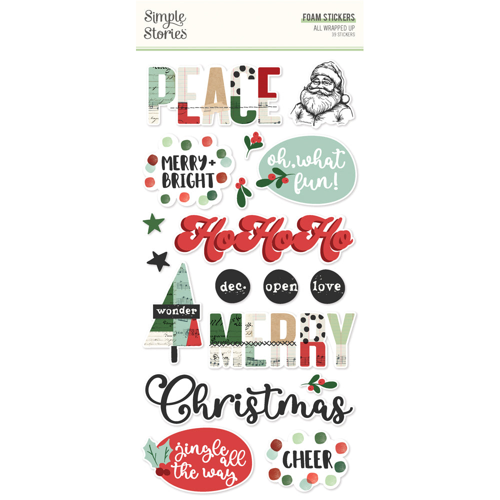 All Wrapped Up Foam Stickers - Unit of 6
