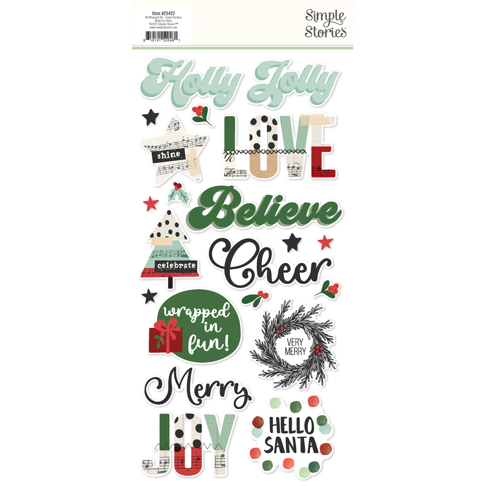 All Wrapped Up Foam Stickers - Unit of 6