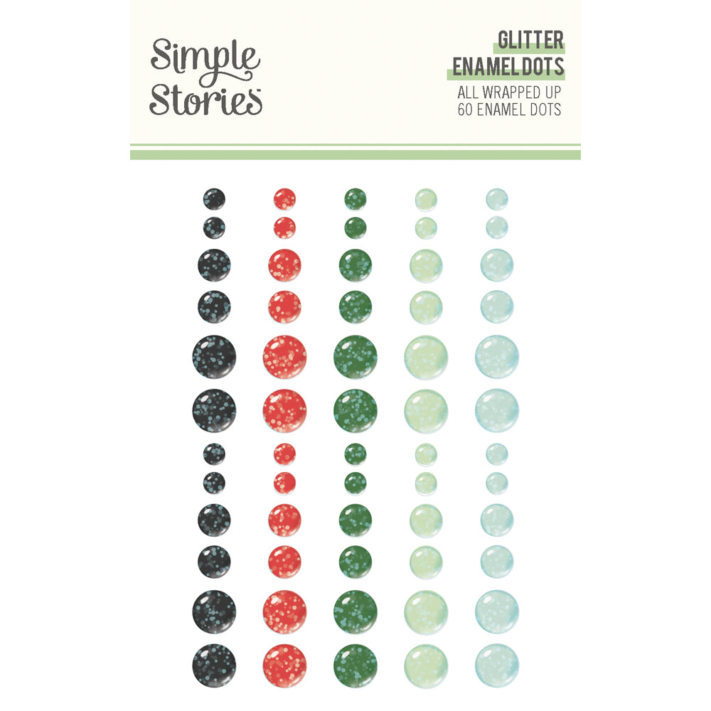 All Wrapped Up Glitter Enamel Dots - Unit of 6
