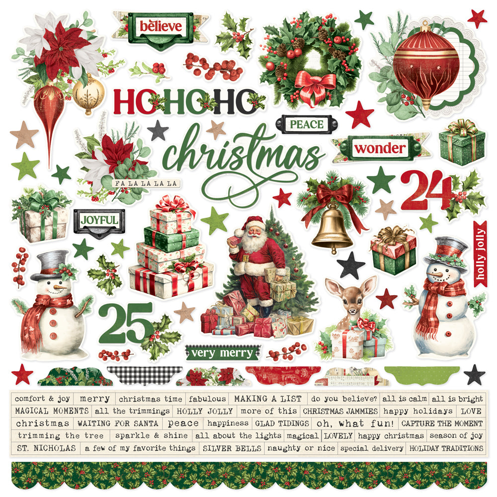 Simple Vintage Believe Cardstock Stickers - 12 pack