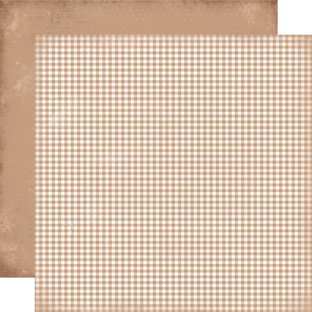Simple Vintage Believe Gingerbread Gingham - 25 pack