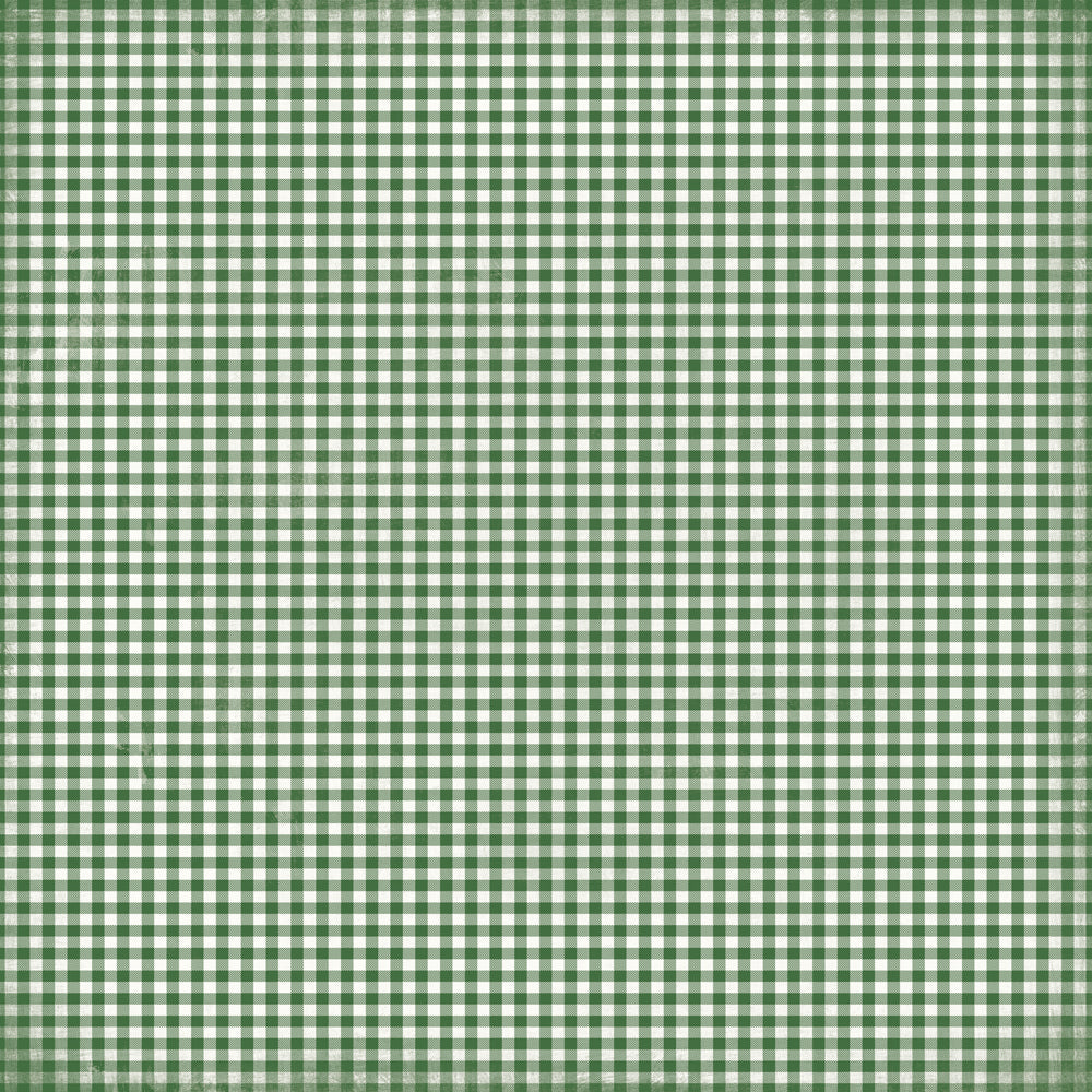 Simple Vintage Believe Evergreen Gingham - 25 pack