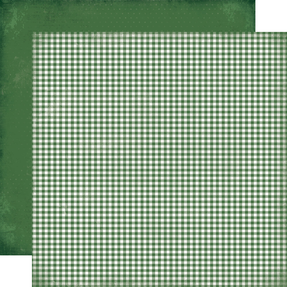 Simple Vintage Believe Evergreen Gingham - 25 pack
