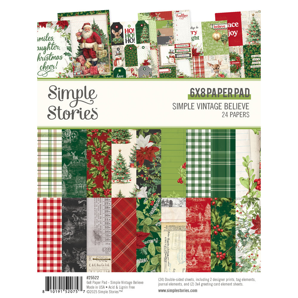 Simple Vintage Believe 6x8 Pad - Unit of 6
