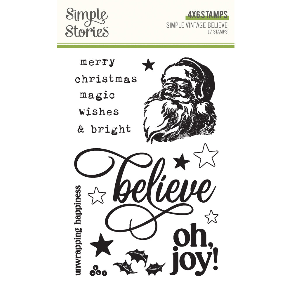 Simple Vintage Believe Stamps - Unit of 6