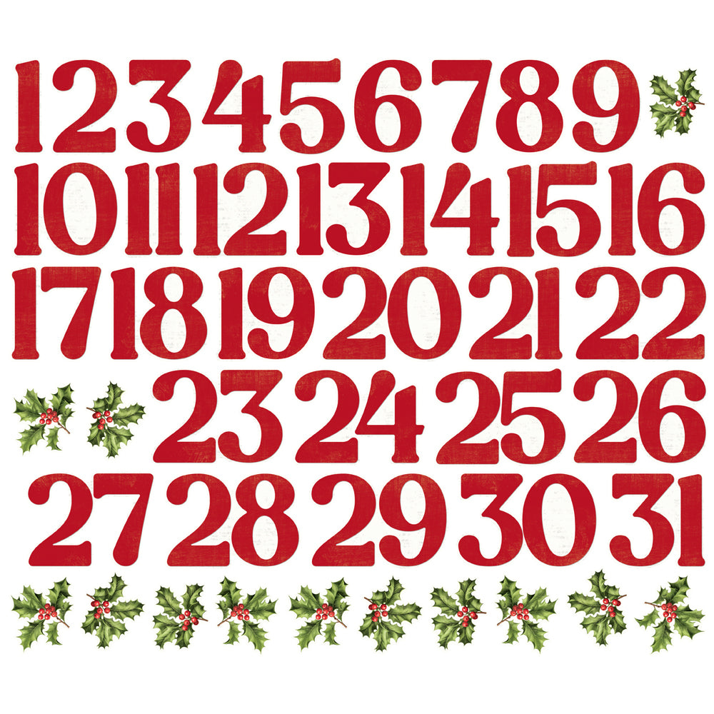 Simple Vintage Believe Number Bits & Pieces - Unit of 6
