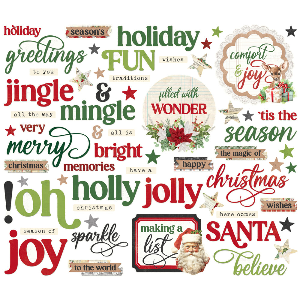 Simple Vintage Believe Sentiments Bits & Pieces - Unit of 6