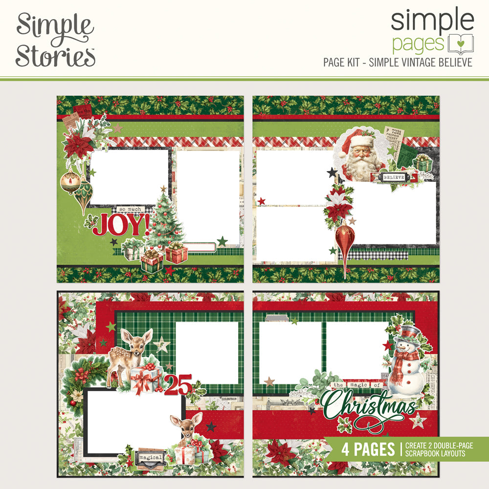 Simple Vintage Believe Simple Pages Page Kit  - Unit of 6