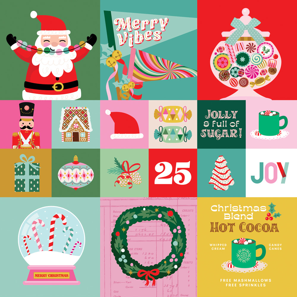 Hard Candy Christmas 2x2/4x4 Elements - 25 pack