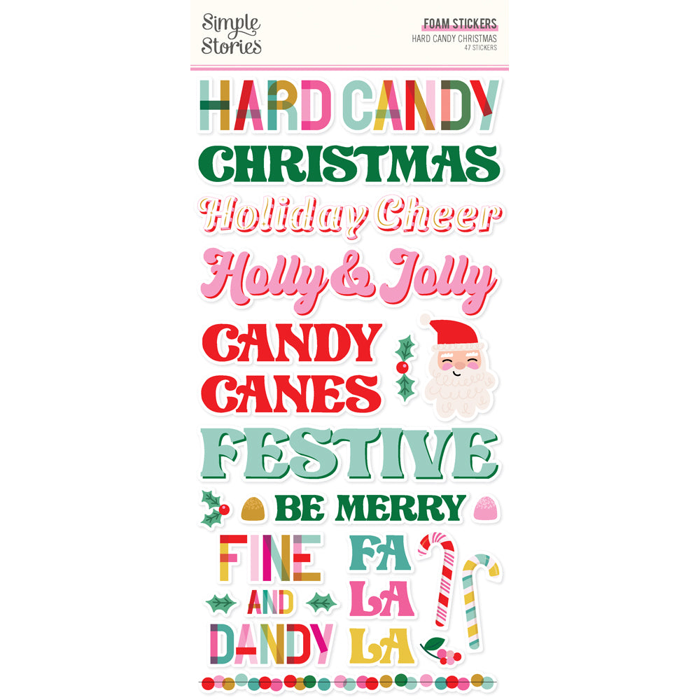 Hard Candy Christmas Foam Stickers - Unit of 6