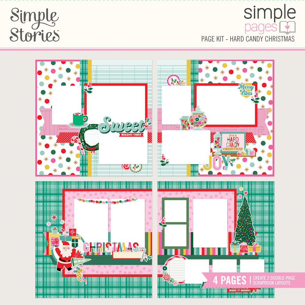 Hard Candy Christmas Simple Pages Page Kit - Unit of 6