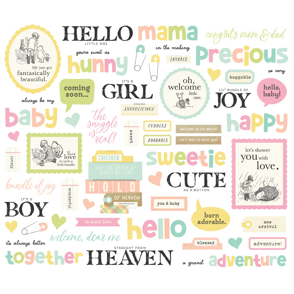 Say Cheese Classic Pooh Baby - Sentiment Bits & Pieces