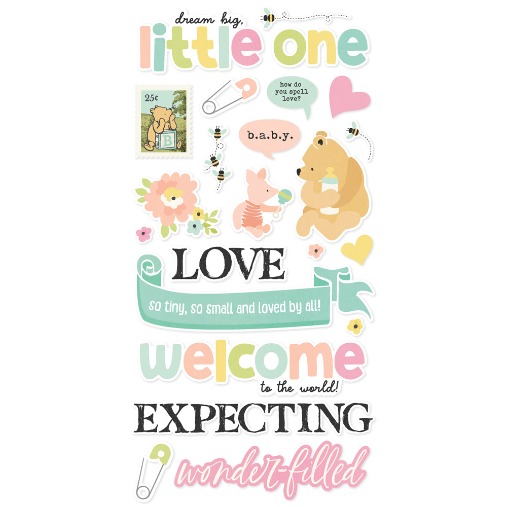 Say Cheese Classic Pooh Baby - Foam Stickers