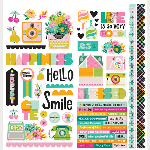 Color Me Sticker Design Color Me Happy - Cardstock Stickers Icons – Simple Stories
