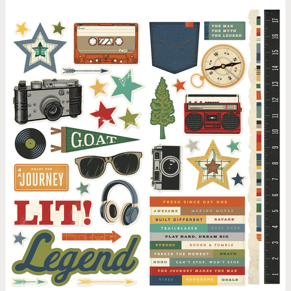 Rustic Legend - Cardstock Stickers Icons – Simple Stories