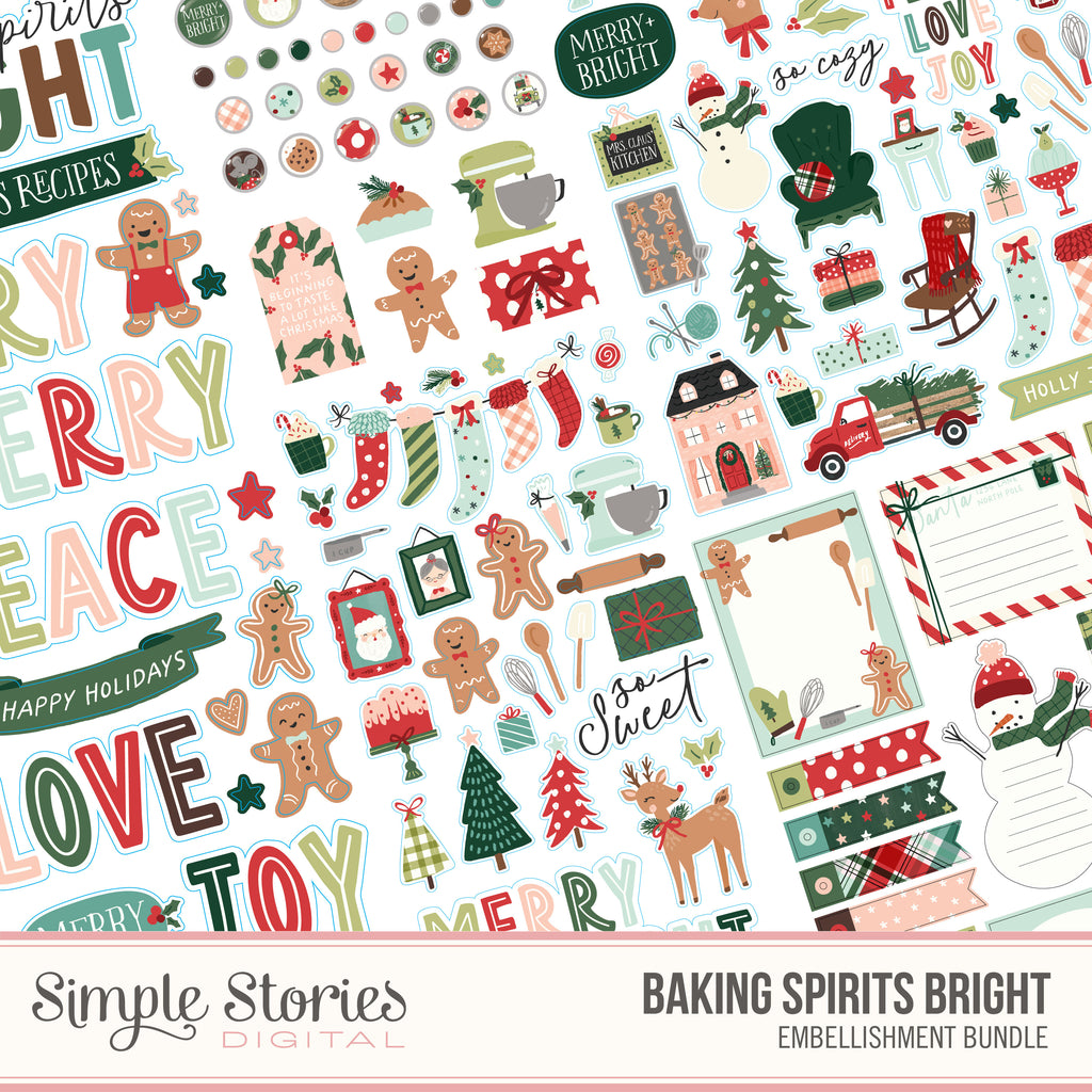 Baking Spirits Bright Digital Embellishment Bundle