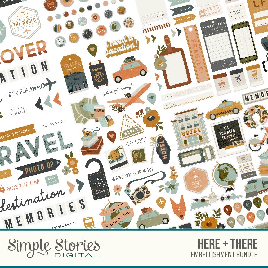 Here + There Digital Embellishment Bundle