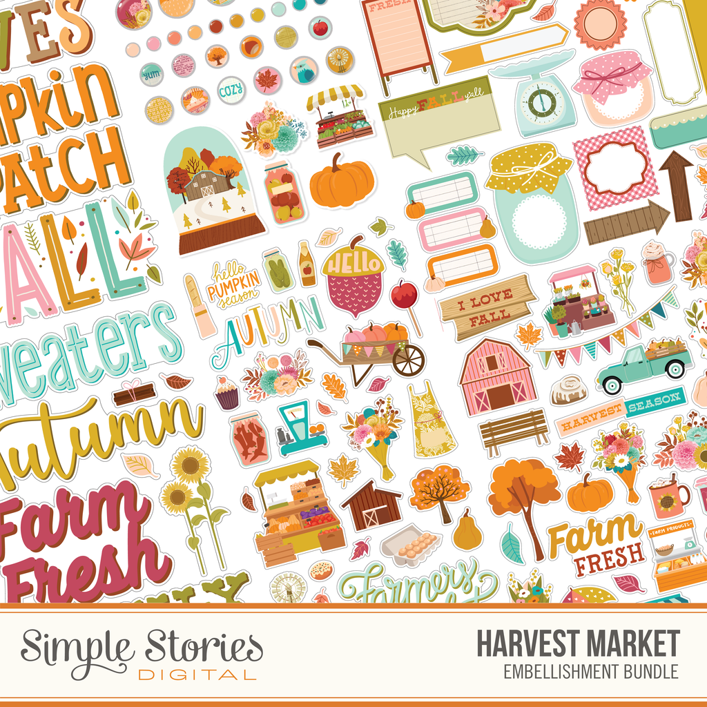 Harvest Market Digital Embellishment Bundle