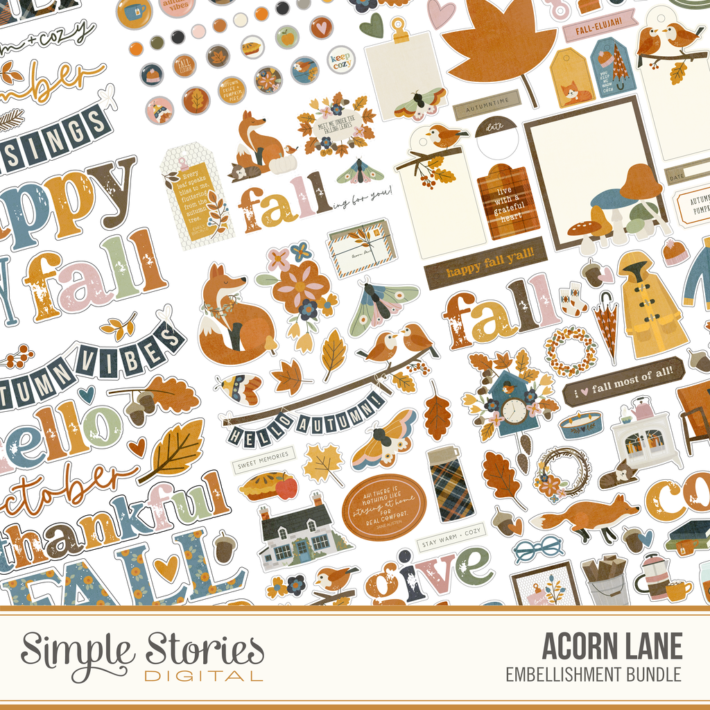 Acorn Lane Digital Embellishment Bundle