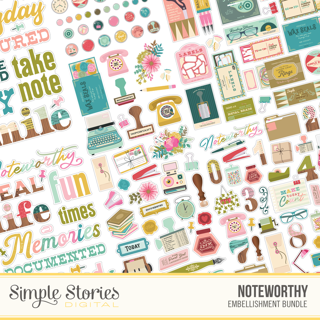 Noteworthy Digital Embellishment Bundle