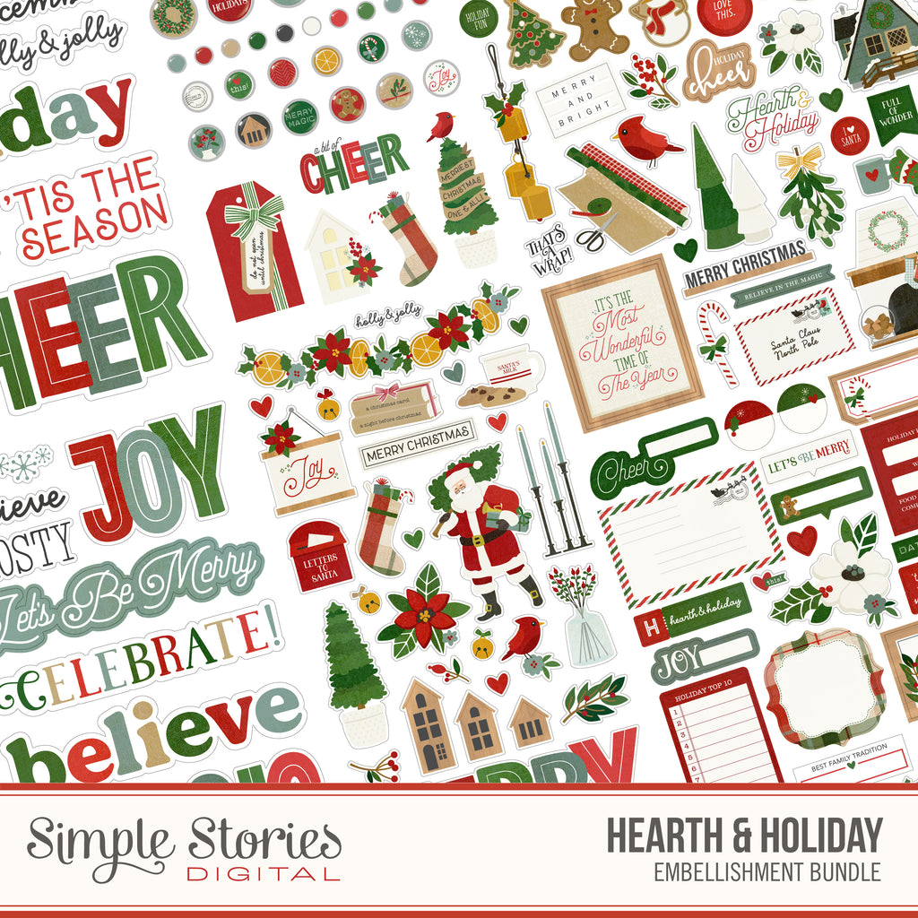 Hearth & Holiday Digital Embellishment Bundle