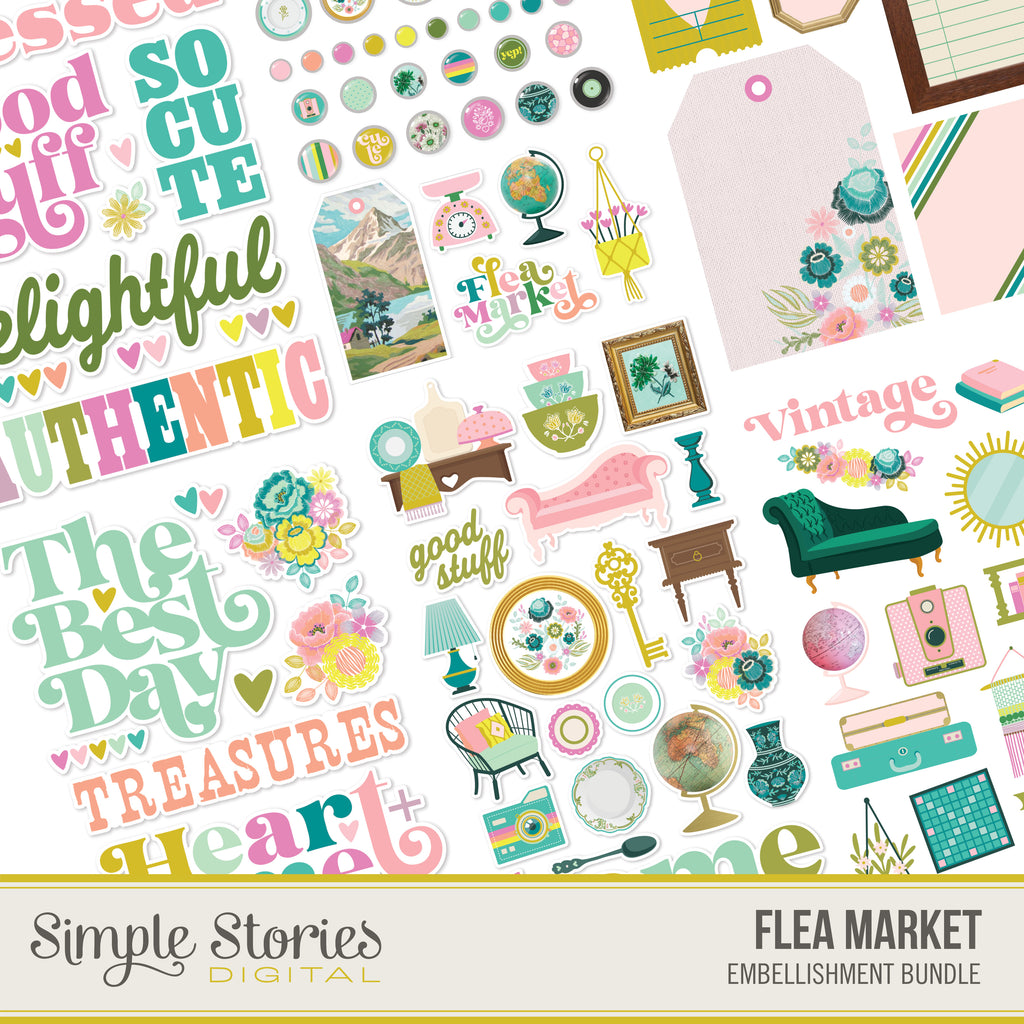 Flea Market Digital Embellishment Bundle