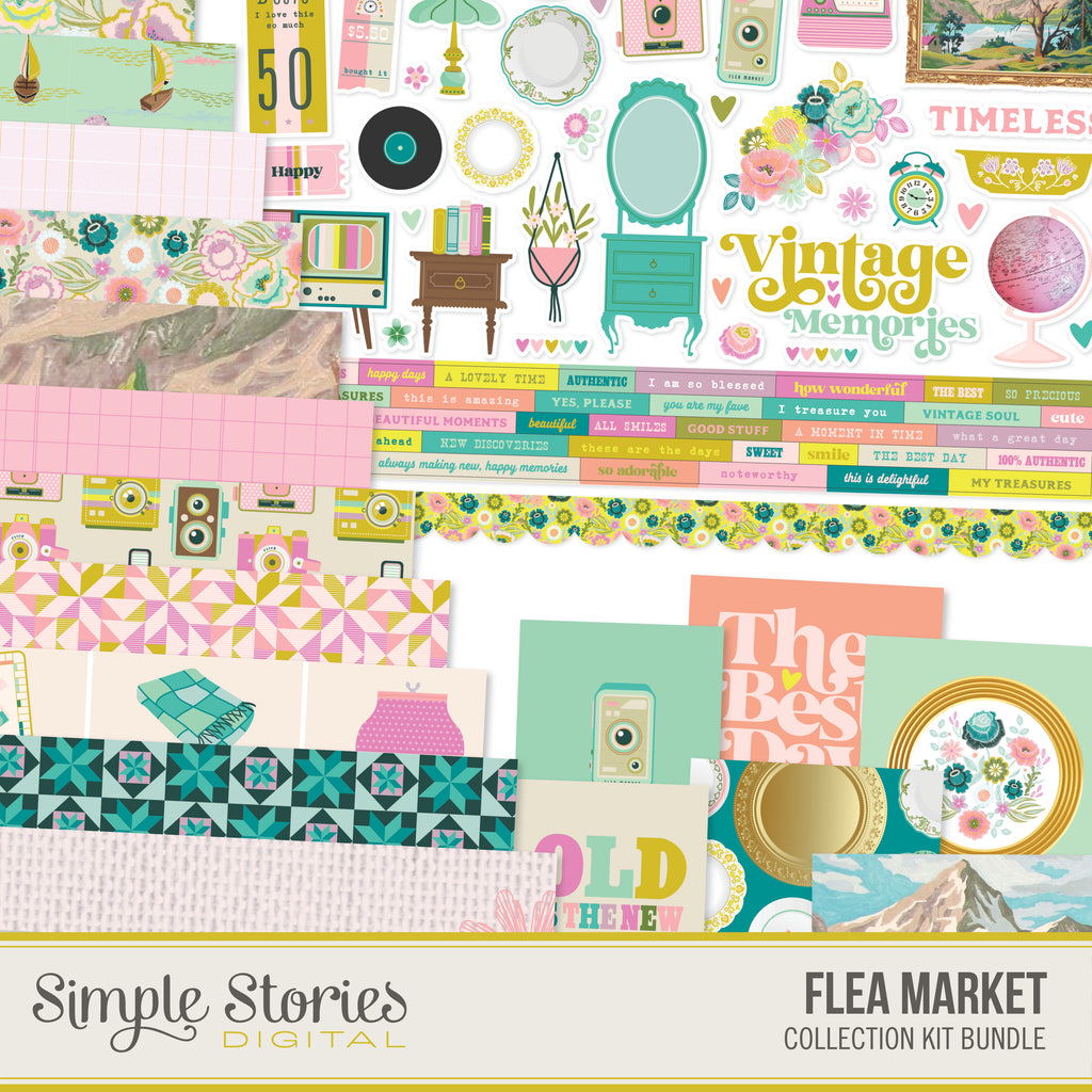 Flea Market Digital Collection Kit Bundle
