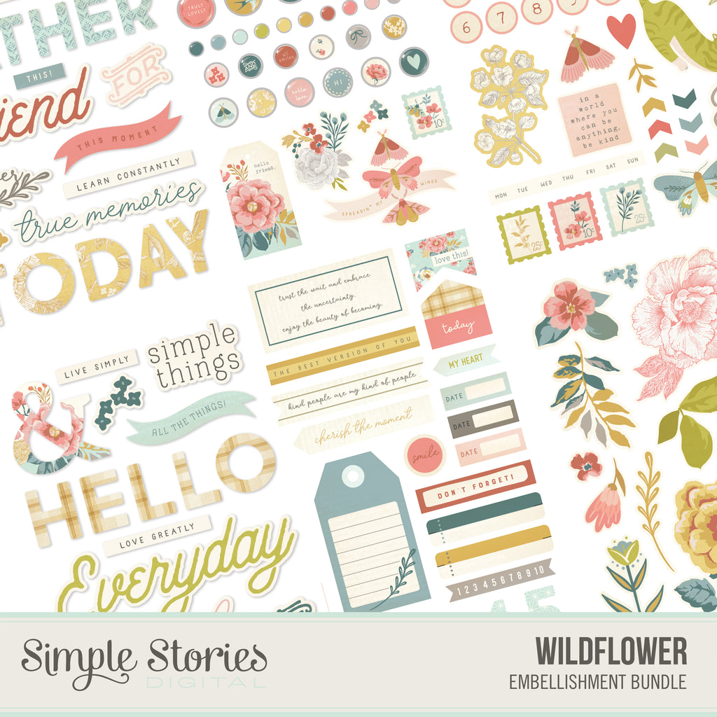 Wildflower Digital Embellishment Bundle