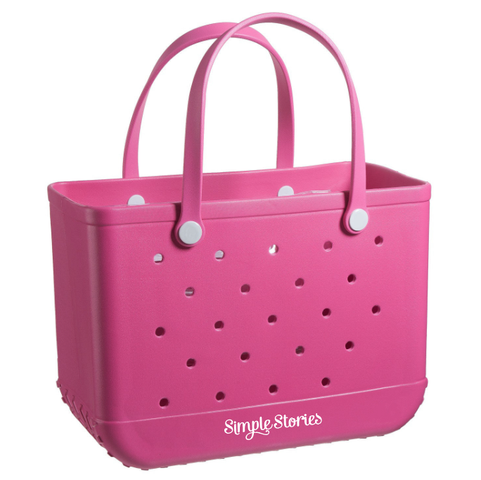 Pink - Simple Stories Vinyl Tote Bag