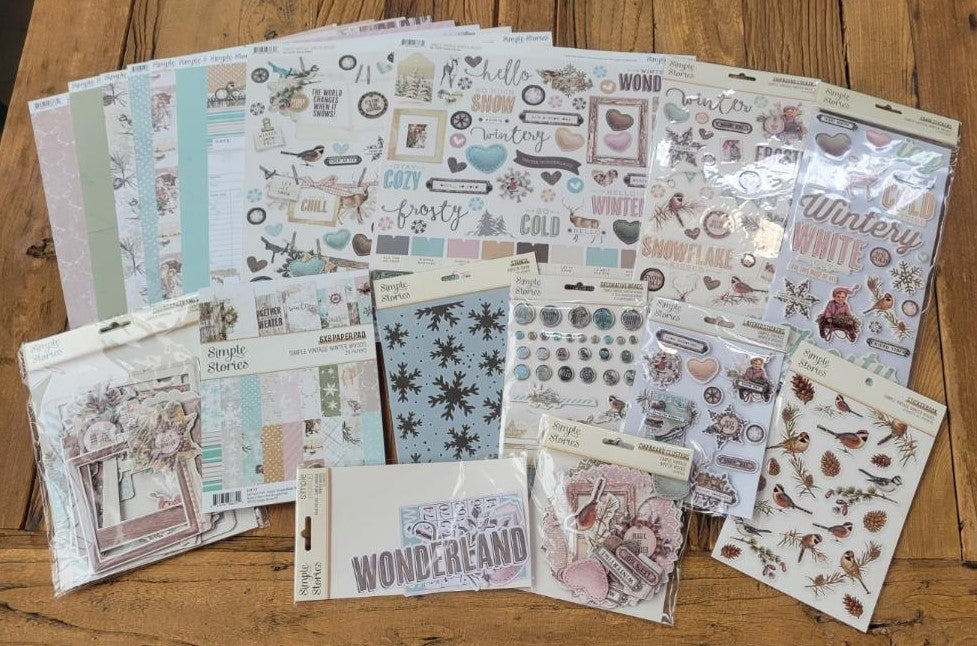Simple Vintage Winter Woods MEGA Scrapbook Bundle #2