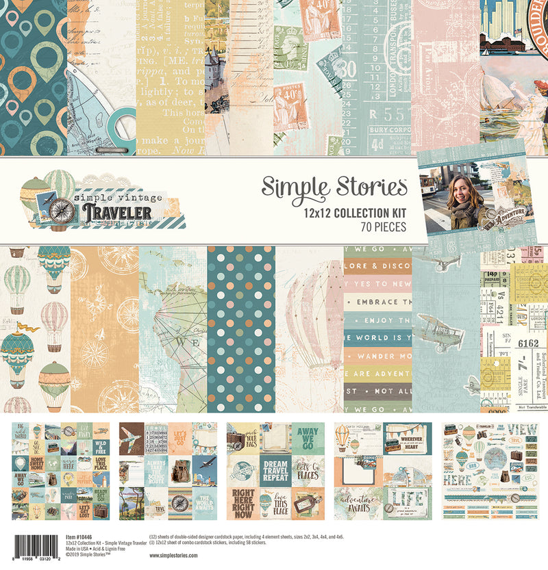 Simple Vintage Traveler 12x12 Collection Kit