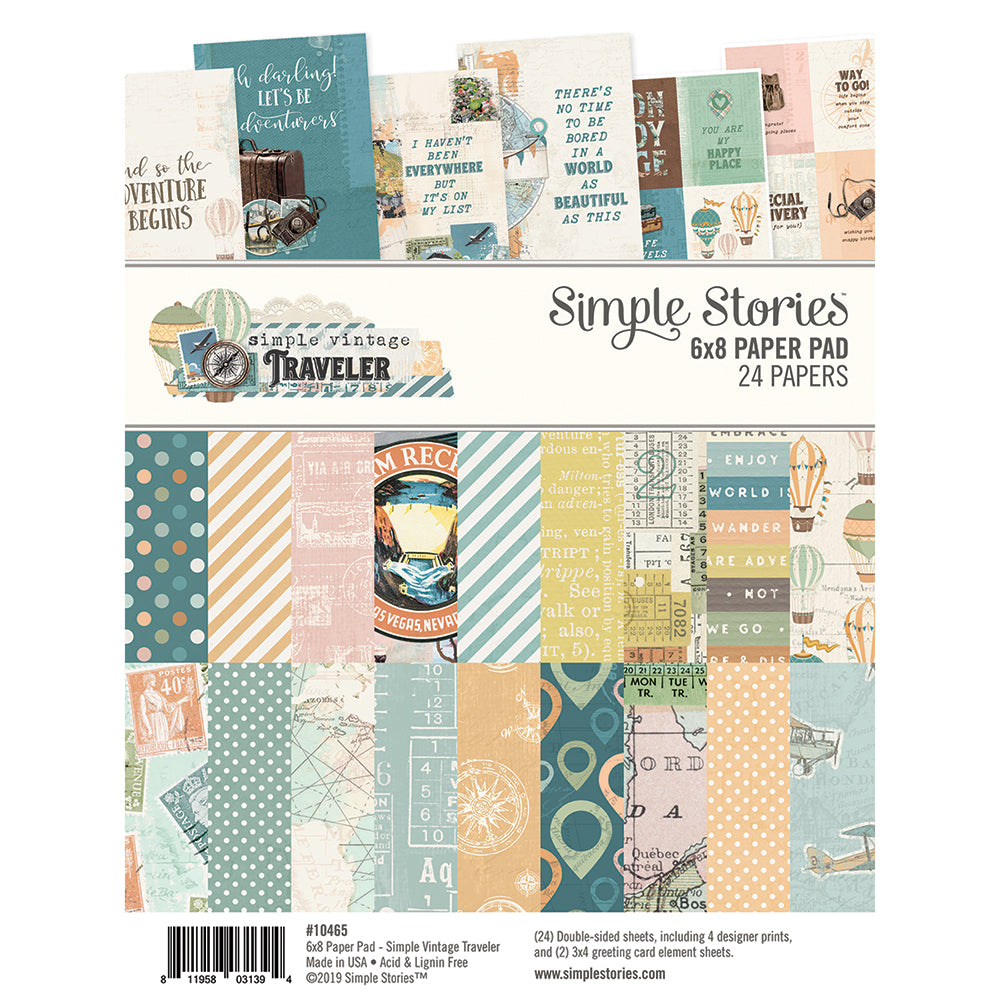 Simple Vintage Traveler 6x8 Pad