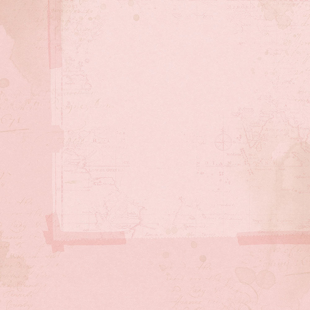 Simple Vintage Traveler 12x12 Paper - Blush/Brown