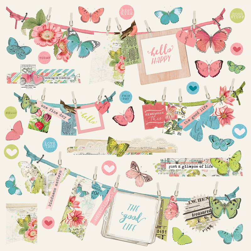 Simple Vintage Botanicals 12x12 Paper - Shine Bright