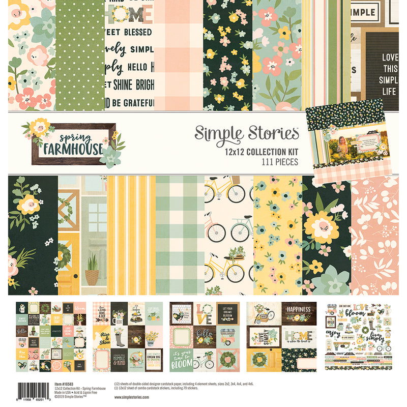 Simple Stories Springtime WELCOME SPRING 12x12 Scrapbook Paper –  Scrapbooksrus