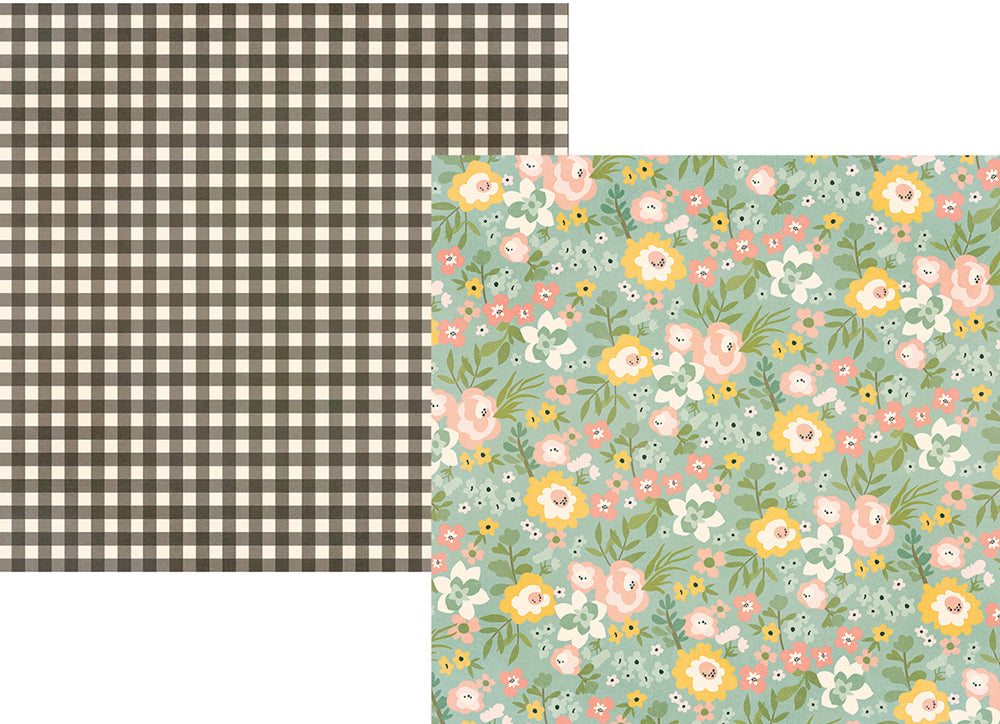 Spring Farmhouse Gather 12x12 Vintage Scrapbook Paper Colors Frame  Material Paper Scrapbooking Cardstock Paper Pad Card Making