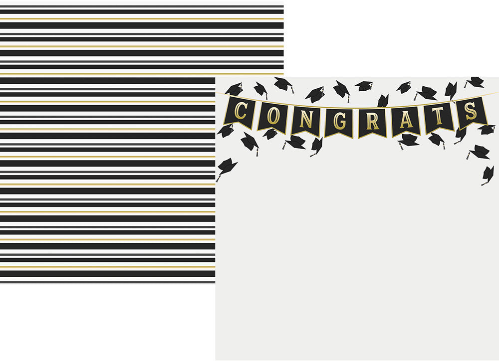 Con-GRAD-ulations 12x12 Paper - Hats Off!