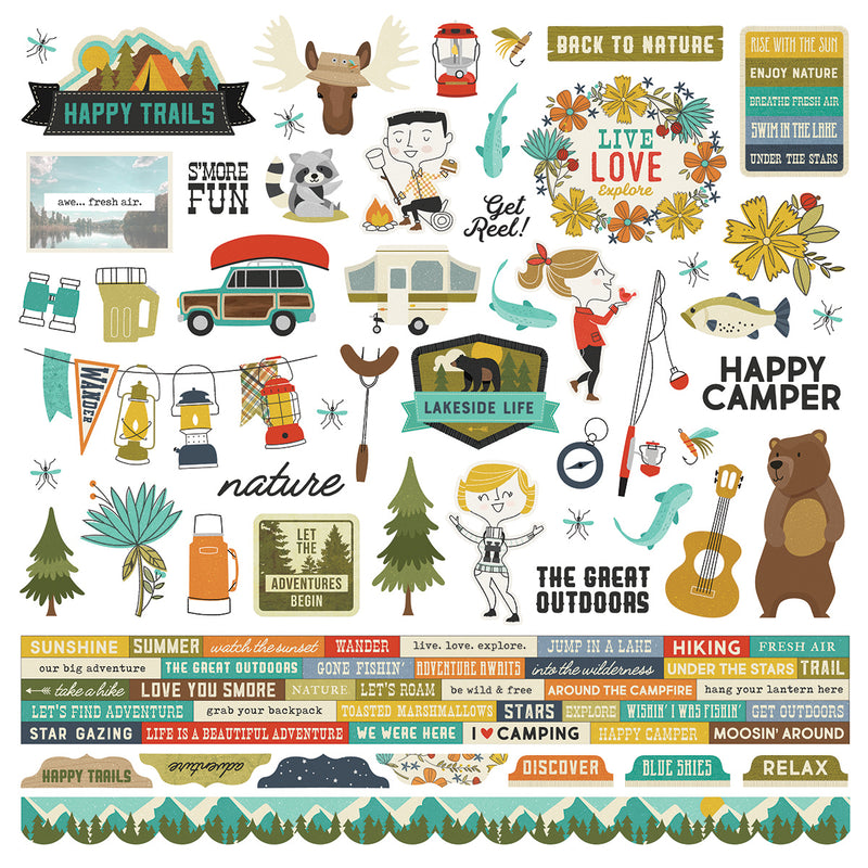 Happy Trails 12x12 Paper - Happy Camper