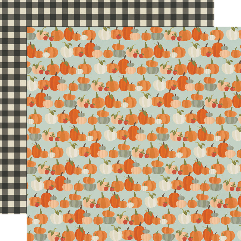 Fall Farmhouse 12x12 Paper - Peach/Dots