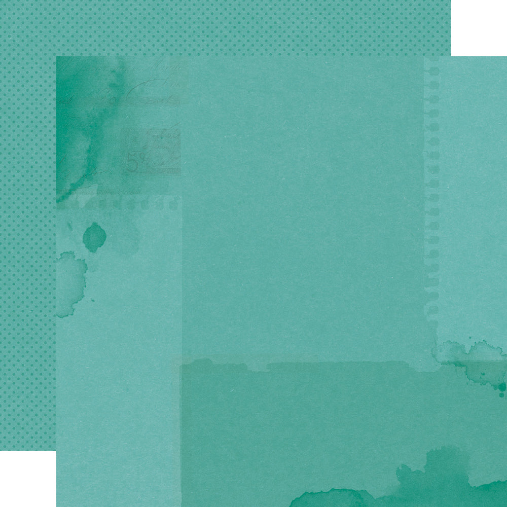 Autumn Splendor 12x12 Paper - Turquoise/Dots