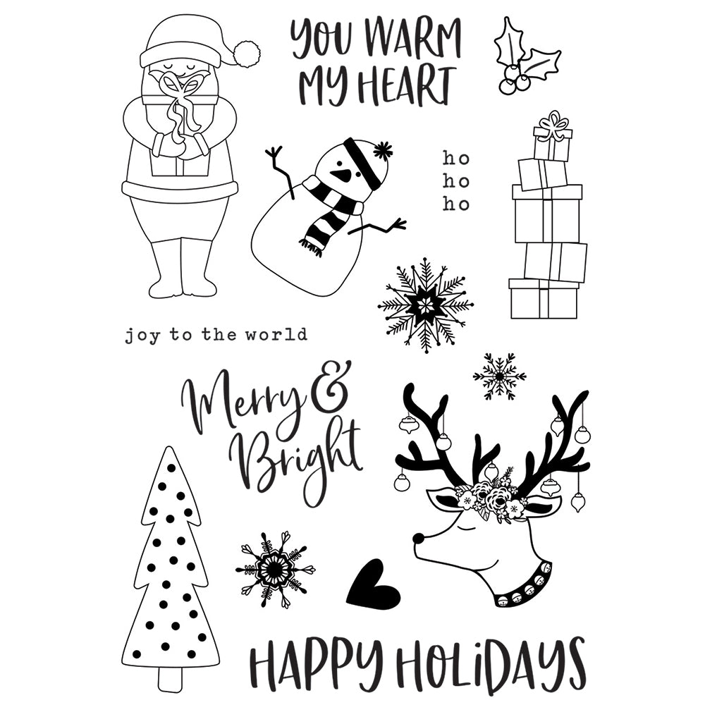 Stickers | Holly Jolly Words | Clear