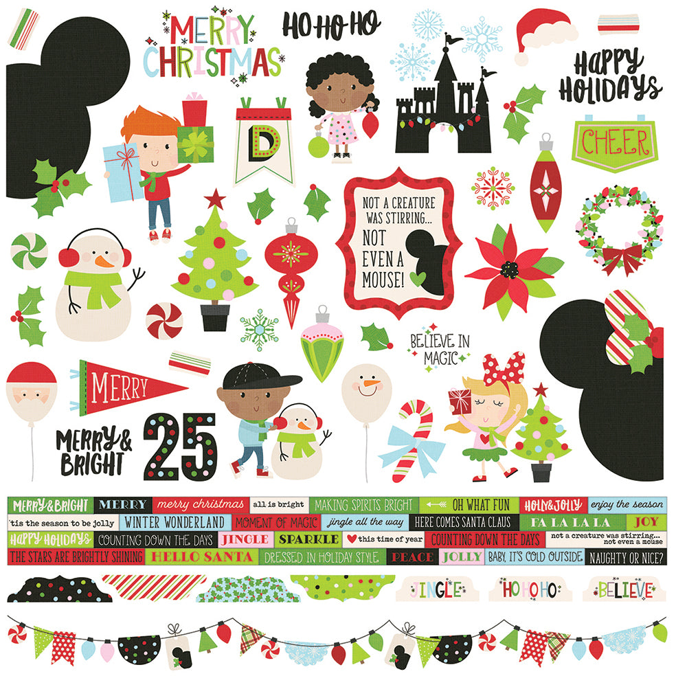 Say Cheese Christmas 12x12 Combo Sticker