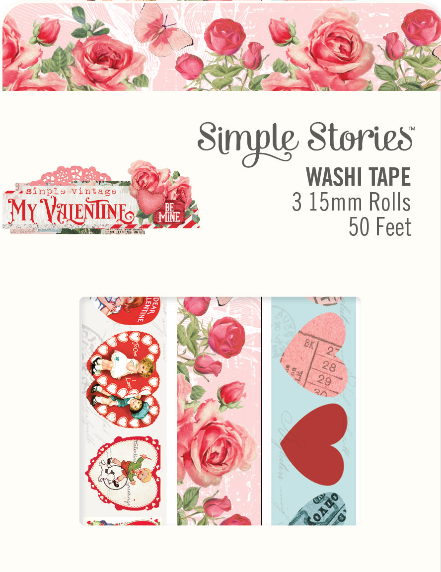 Simple Vintage My Valentine Washi Tape